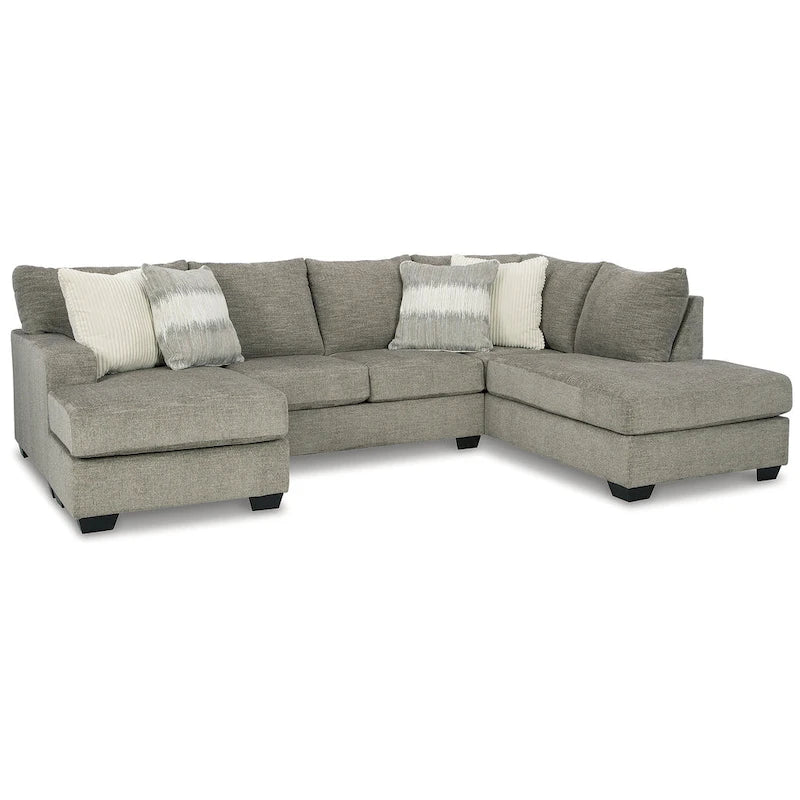 Signature Design by Ashley Creswell Gray 2-Piece Sectional with Chaise - 125W x 87D x 39H