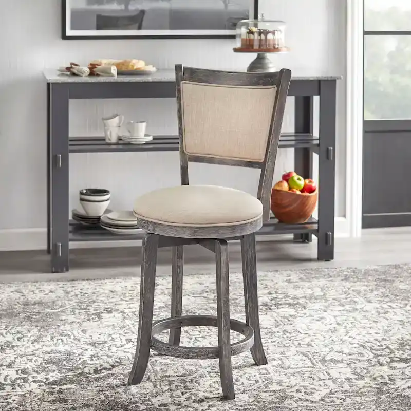 Simple Living French Country 24-inch Counter Height Swivel Bar Stool