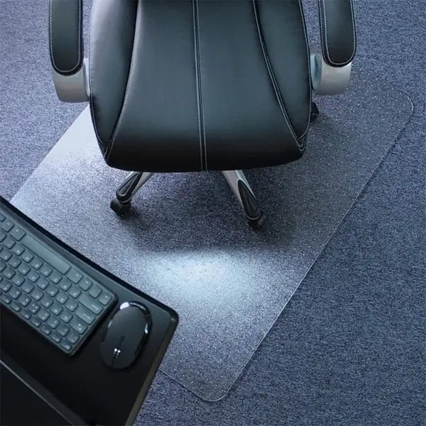 Home Office PVC Chair Mat Rectangle Shape with Studs