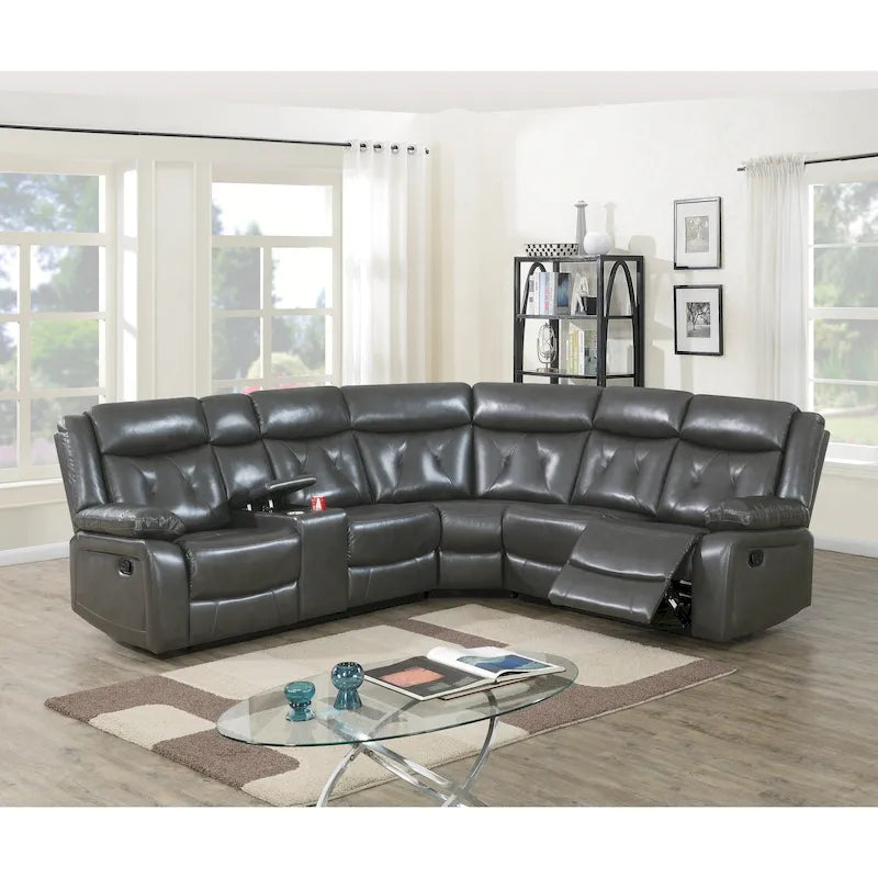 3 Pieces Manual Reclining Sectional