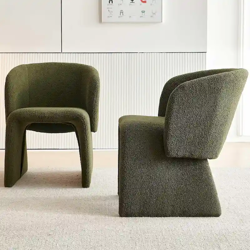 Howtai Barrel Dining Sofa Chairs Upholstered-Fully Wrapped