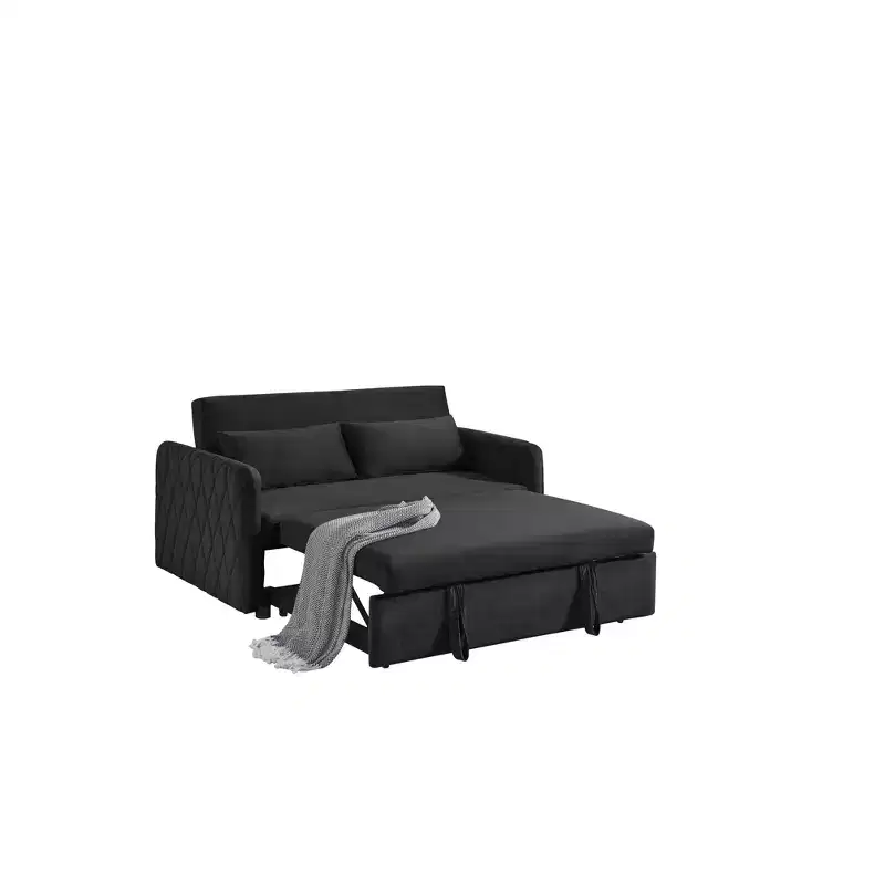 Velvet Convertible Sofa Bed 38''W