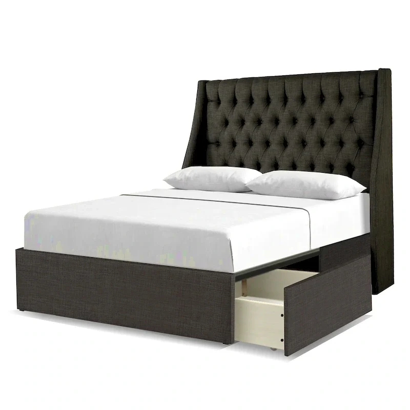 Oxford Mammoth Upholstered Platform 2 Drawer Storage Bed